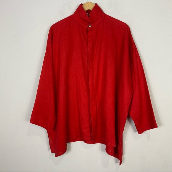 PLANET By Lauren G Linen Signature Shirt OS - Picture 2 of 10